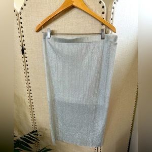 Tildon sparkly New Year’s Eve skirt sheer size Medium silver
